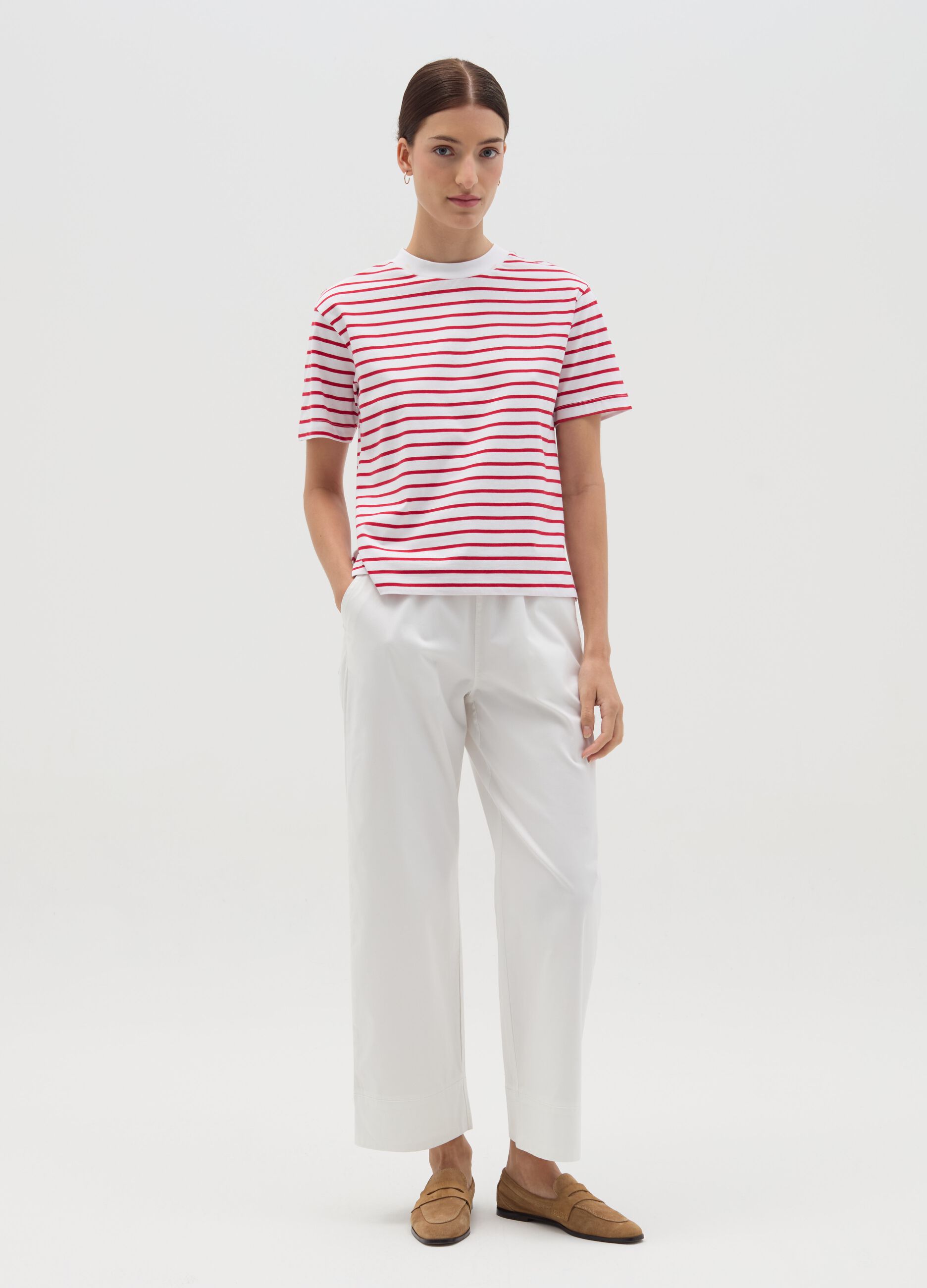 Striped cotton T-shirt