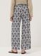 White pure viscose patterned trousers, regular fit_2