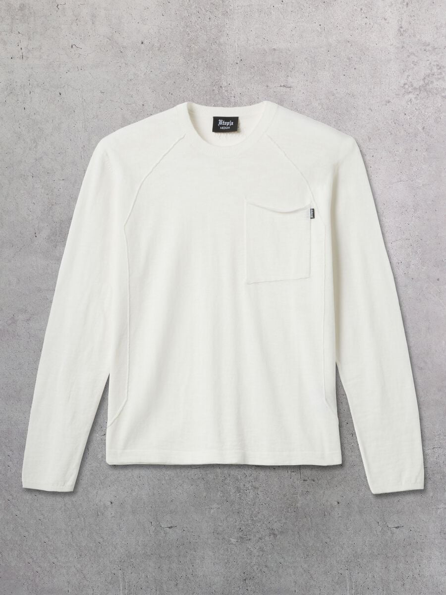 Knit Longsleeve T-shirt White_4