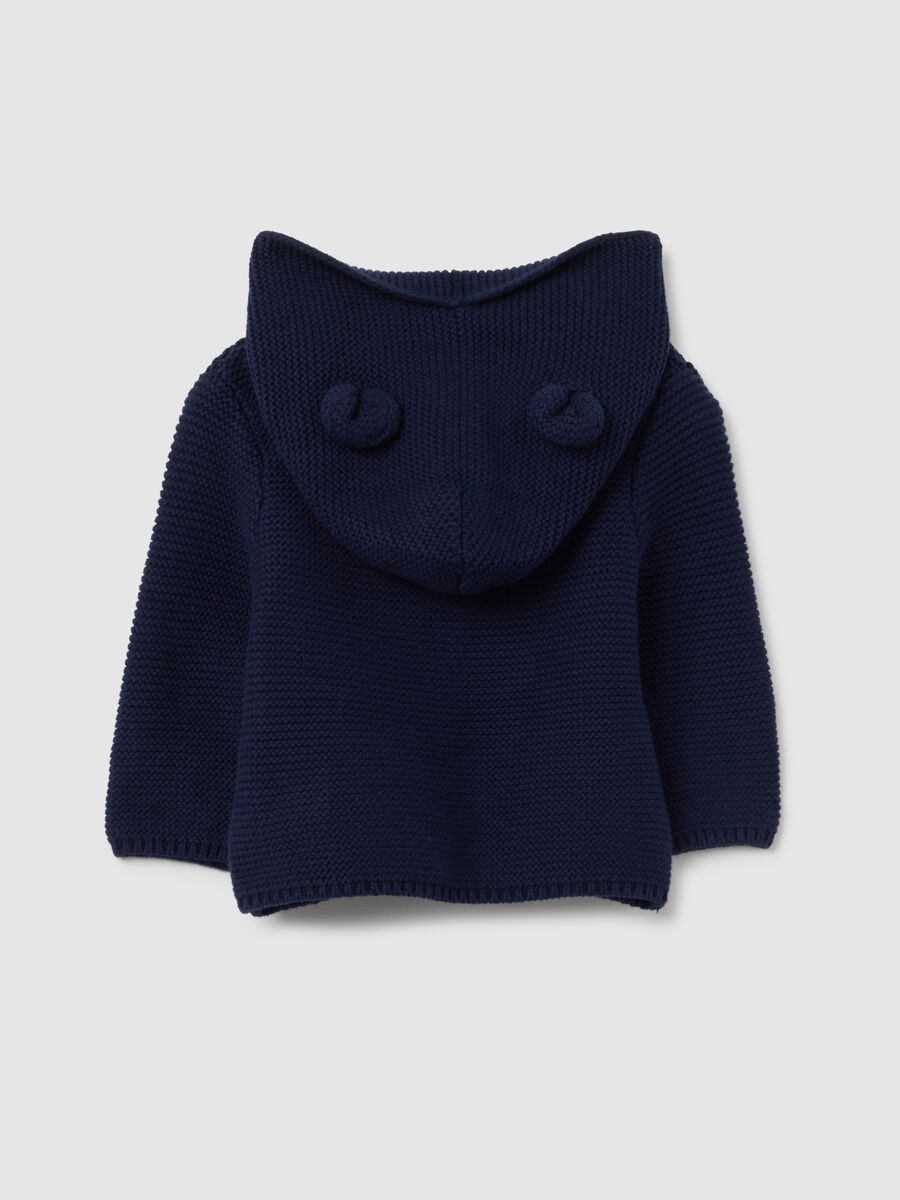 Cardigan tricot con cappuccio e orecchie_3