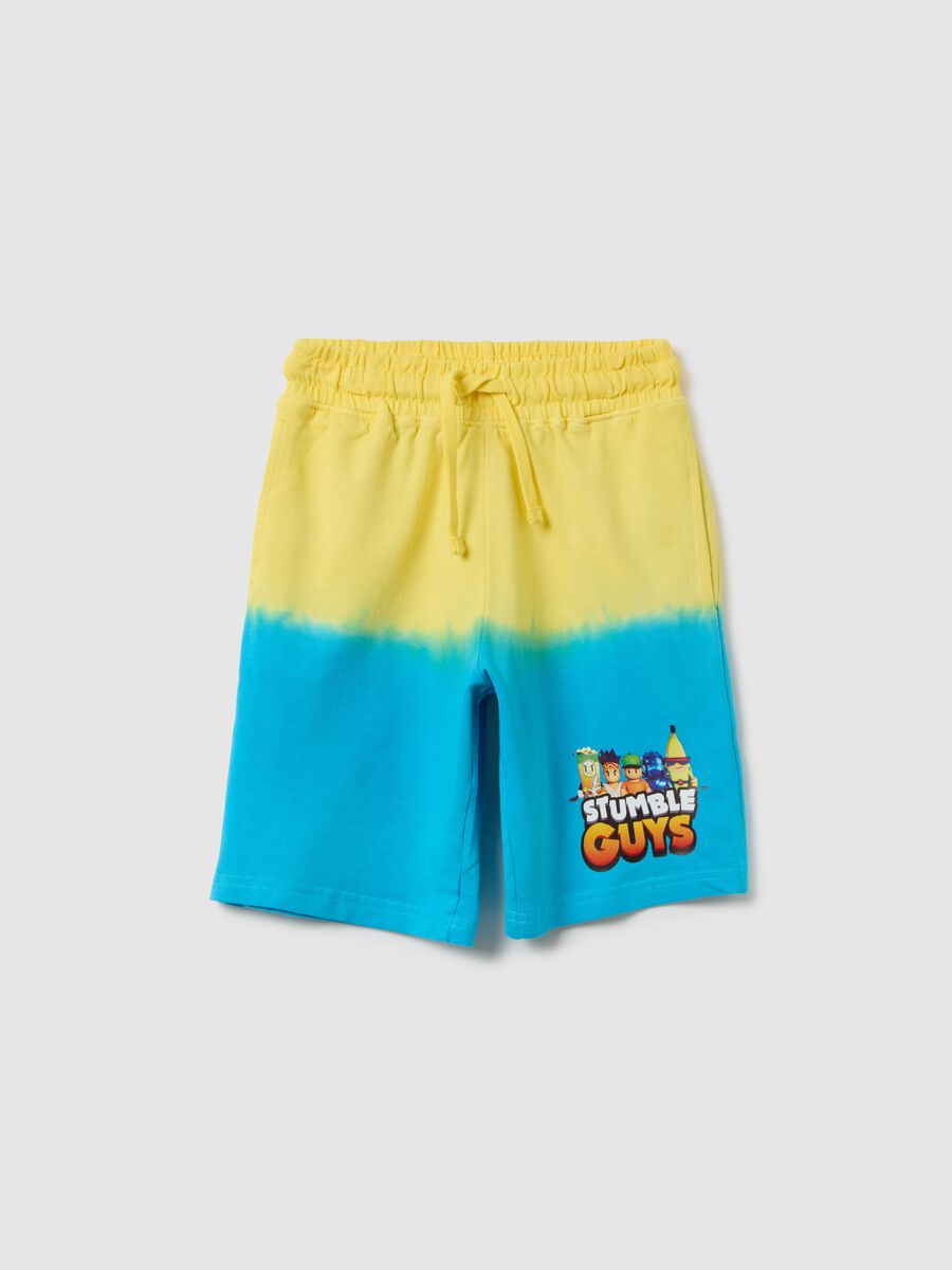 Children's multicolour regular fit cotton shorts_0