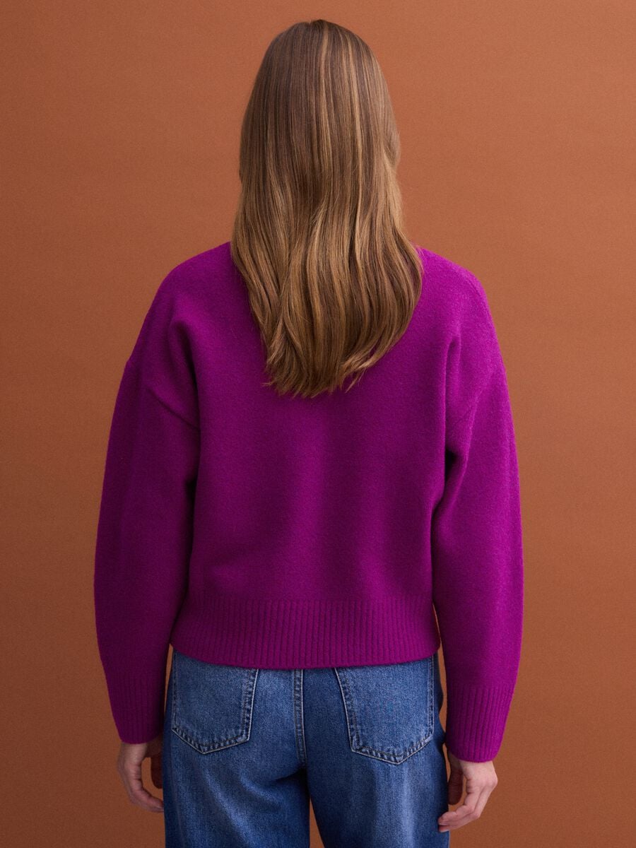 Pink stretch wool crew-neck jumper_3