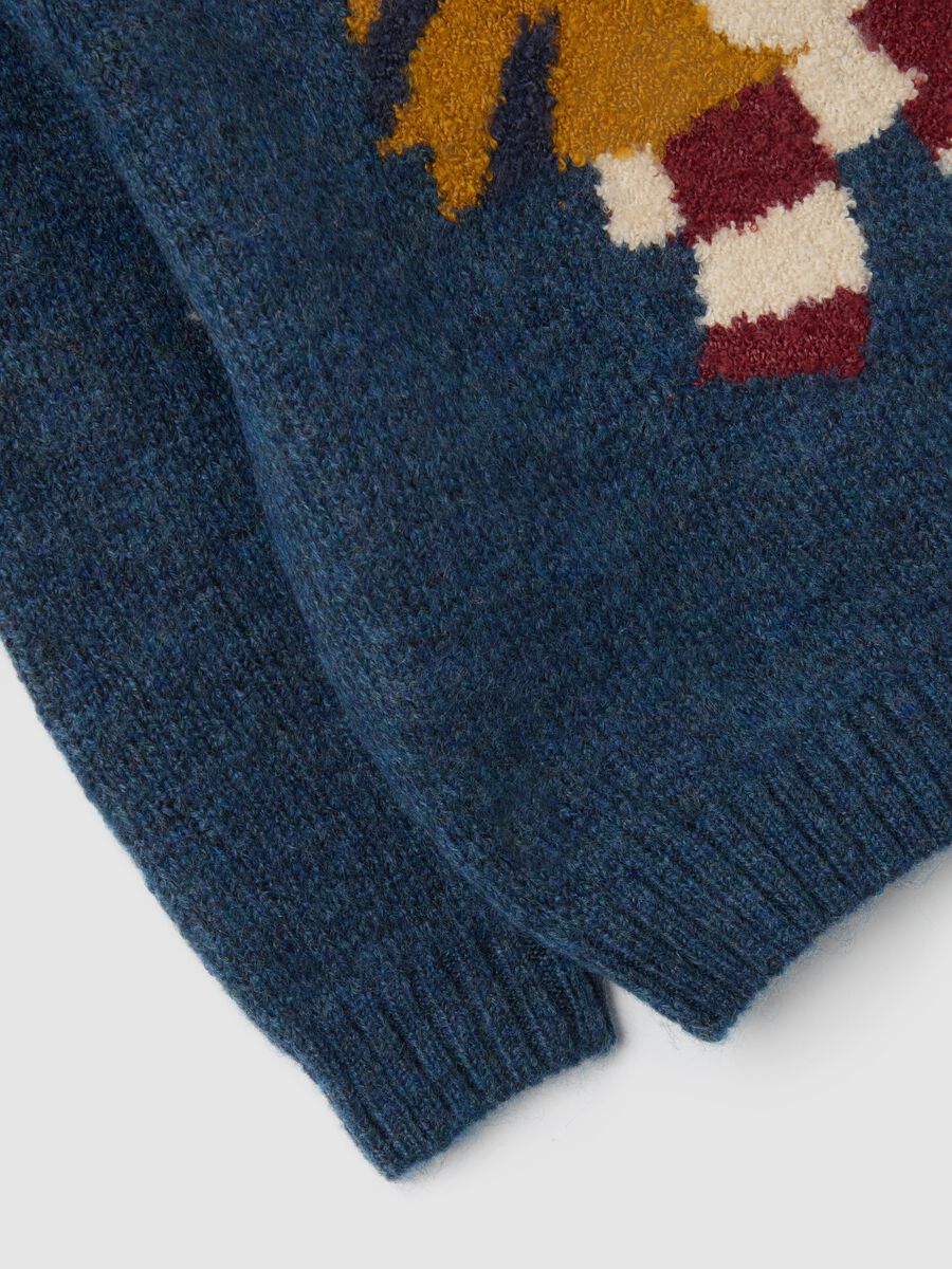 Maglione blu da bambino regular fit con stampa_3