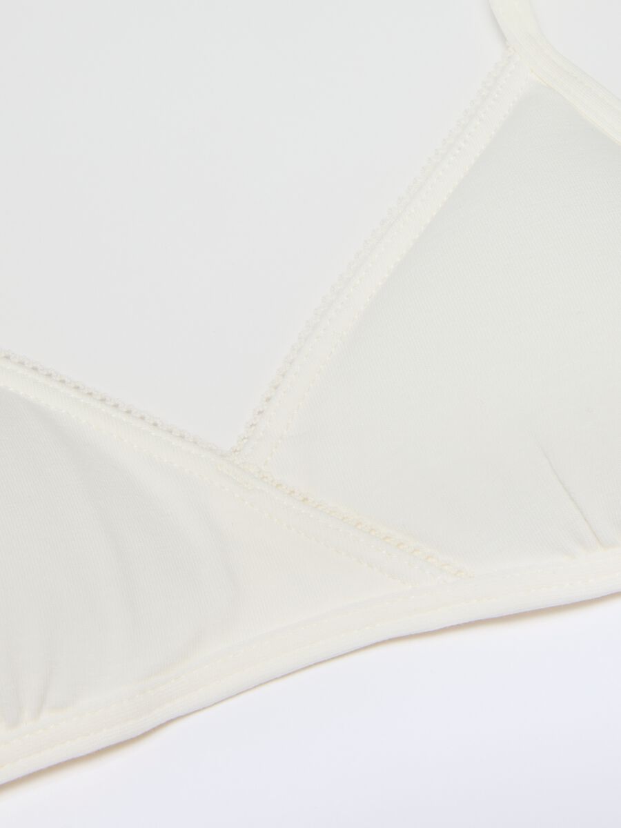 Reggiseno da ragazza in cotone elasticizzato bianco_3