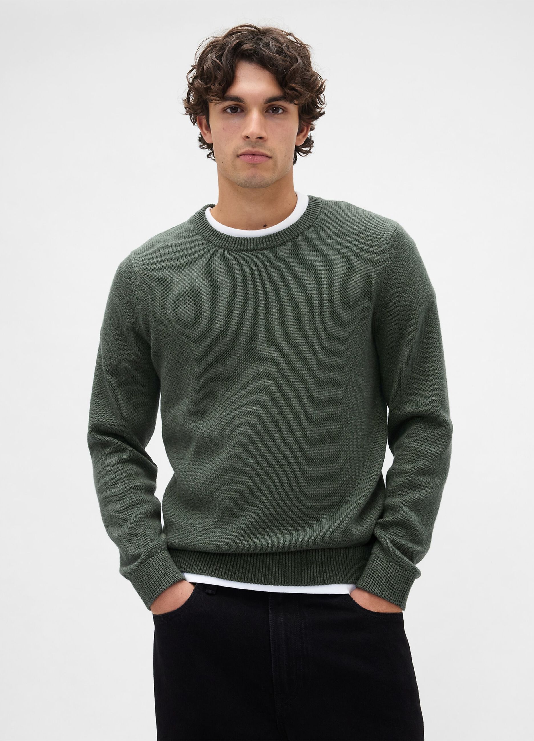 Green Cotton Pullover