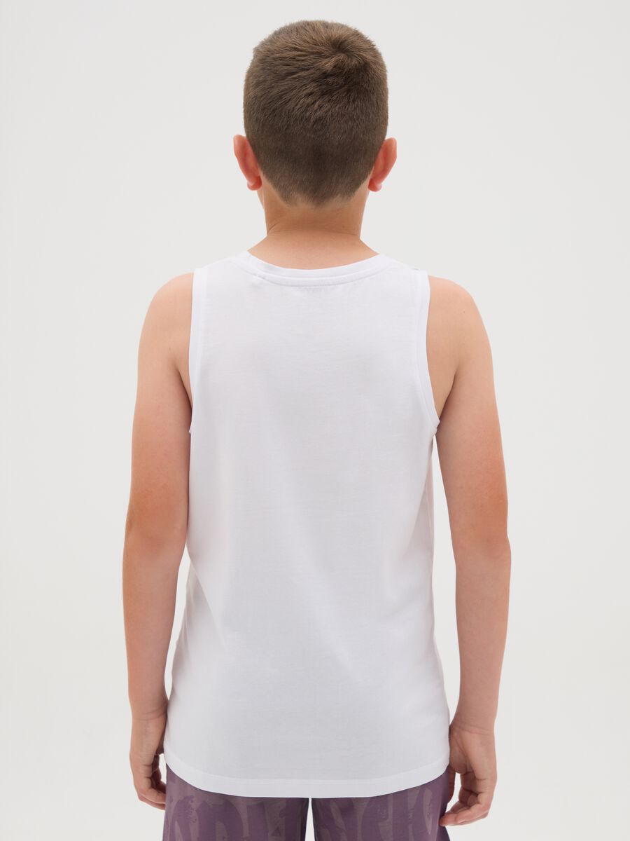 White Vest with Rise Above Prints_1