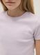 T-shirt fitted in cotone elasticizzato viola per ragazza_2