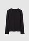 Maglia da bambina in cotone nero regular fit_0