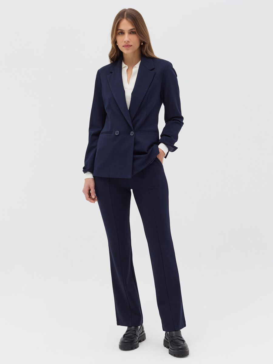 Double-breasted stretch blazer_1