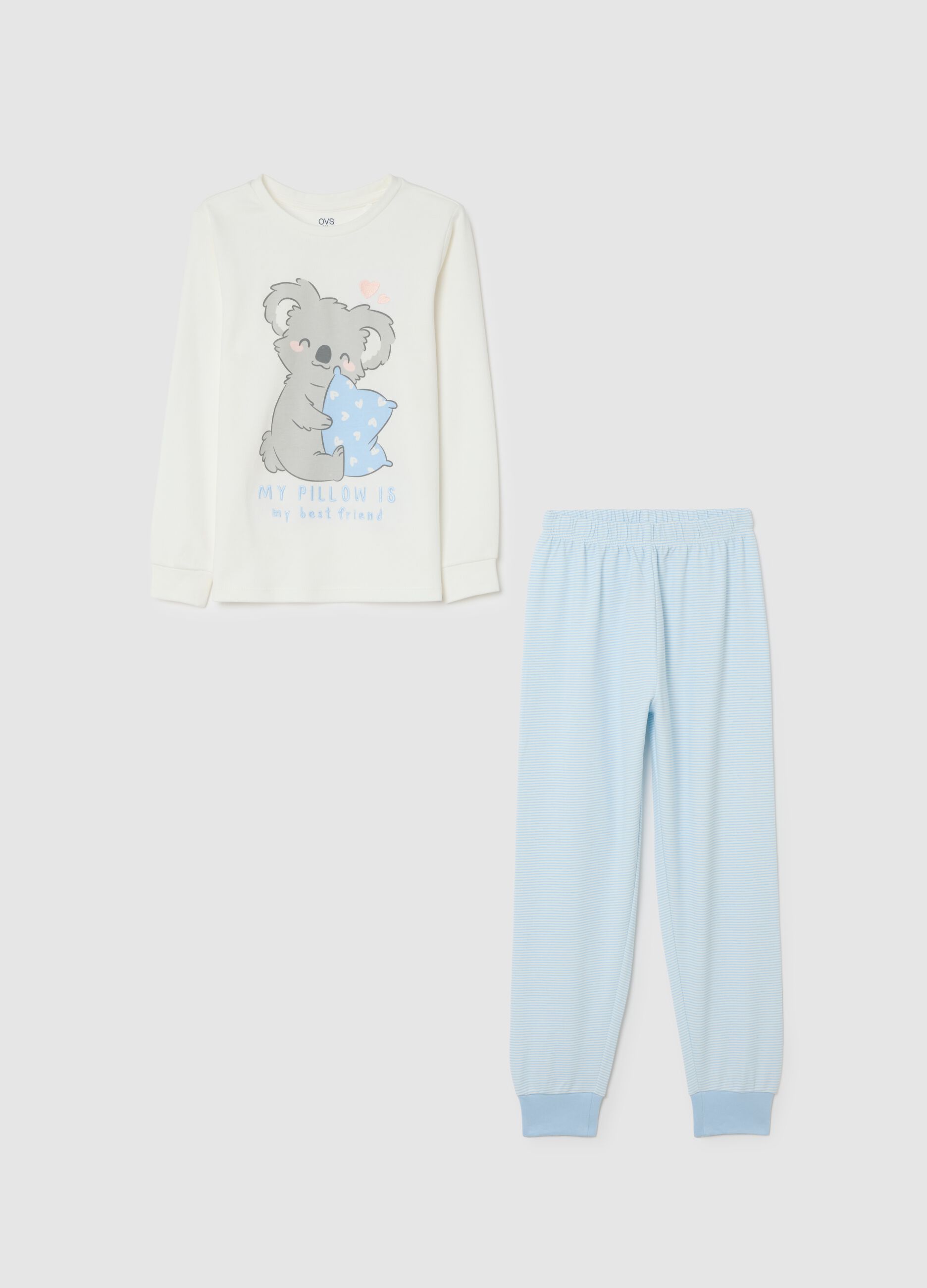 White pyjamas with koala print
