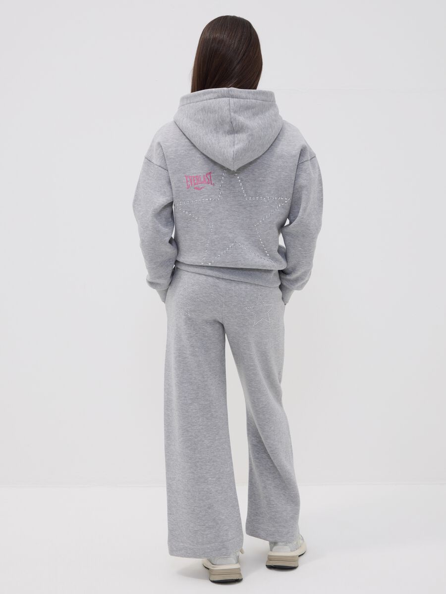 Girls&rsquo; grey cotton-blend regular-fit joggers_1