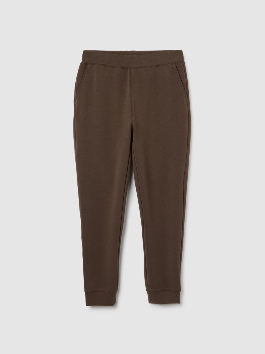 Brown Regular Fit Jogger_4