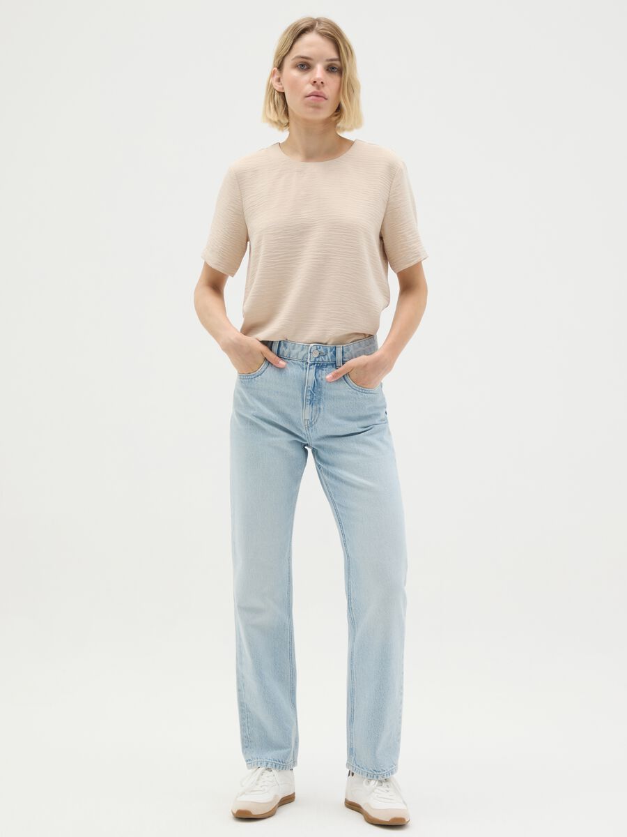 Women's beige regular fit t-shirt_2