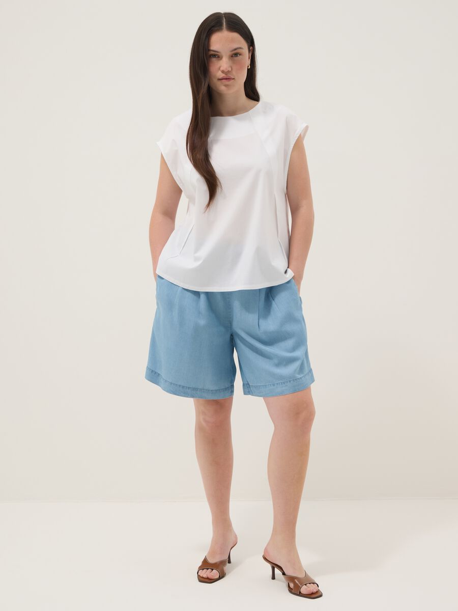 Blusa bianca in cotone elasticizzato_2