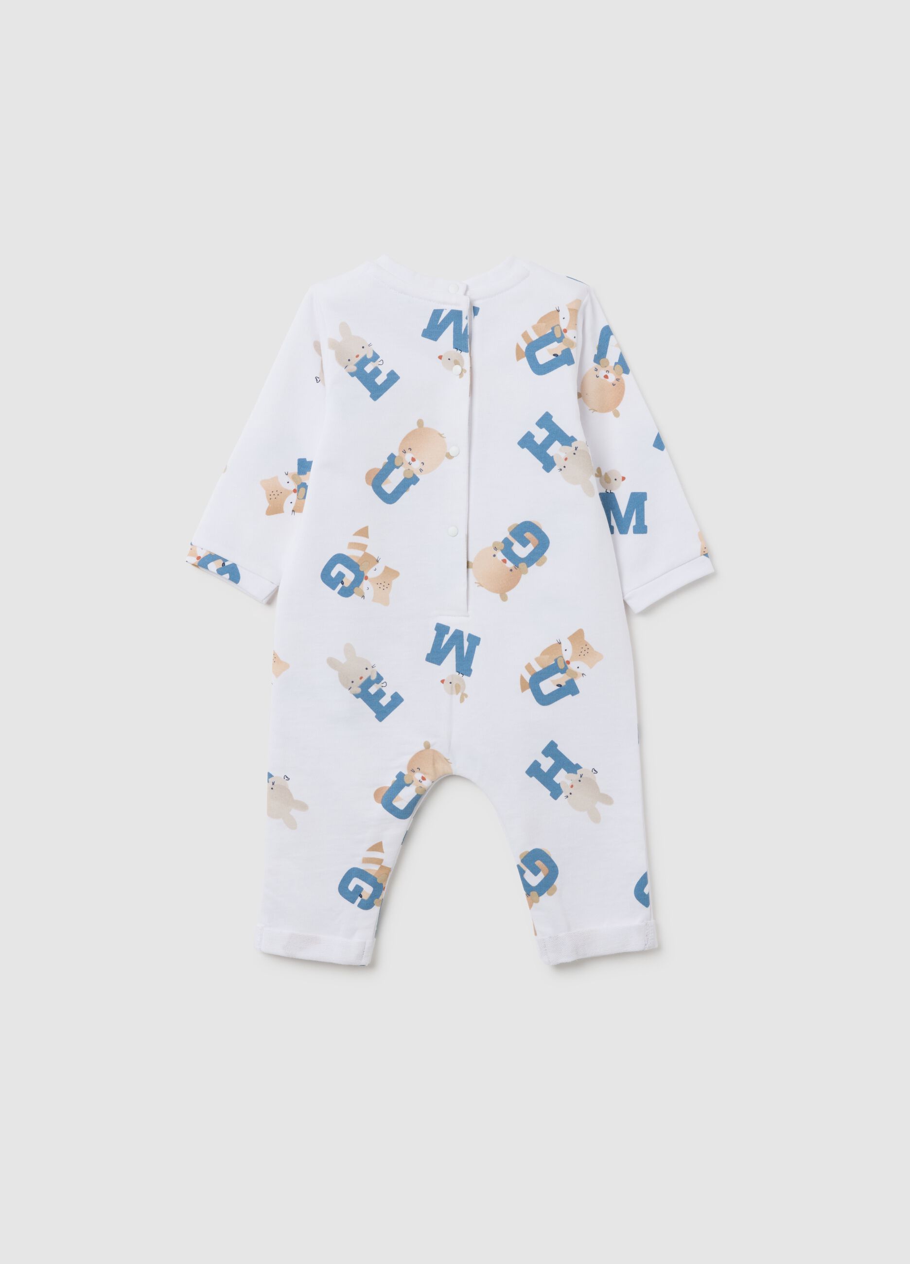 Infant's white pure cotton overall