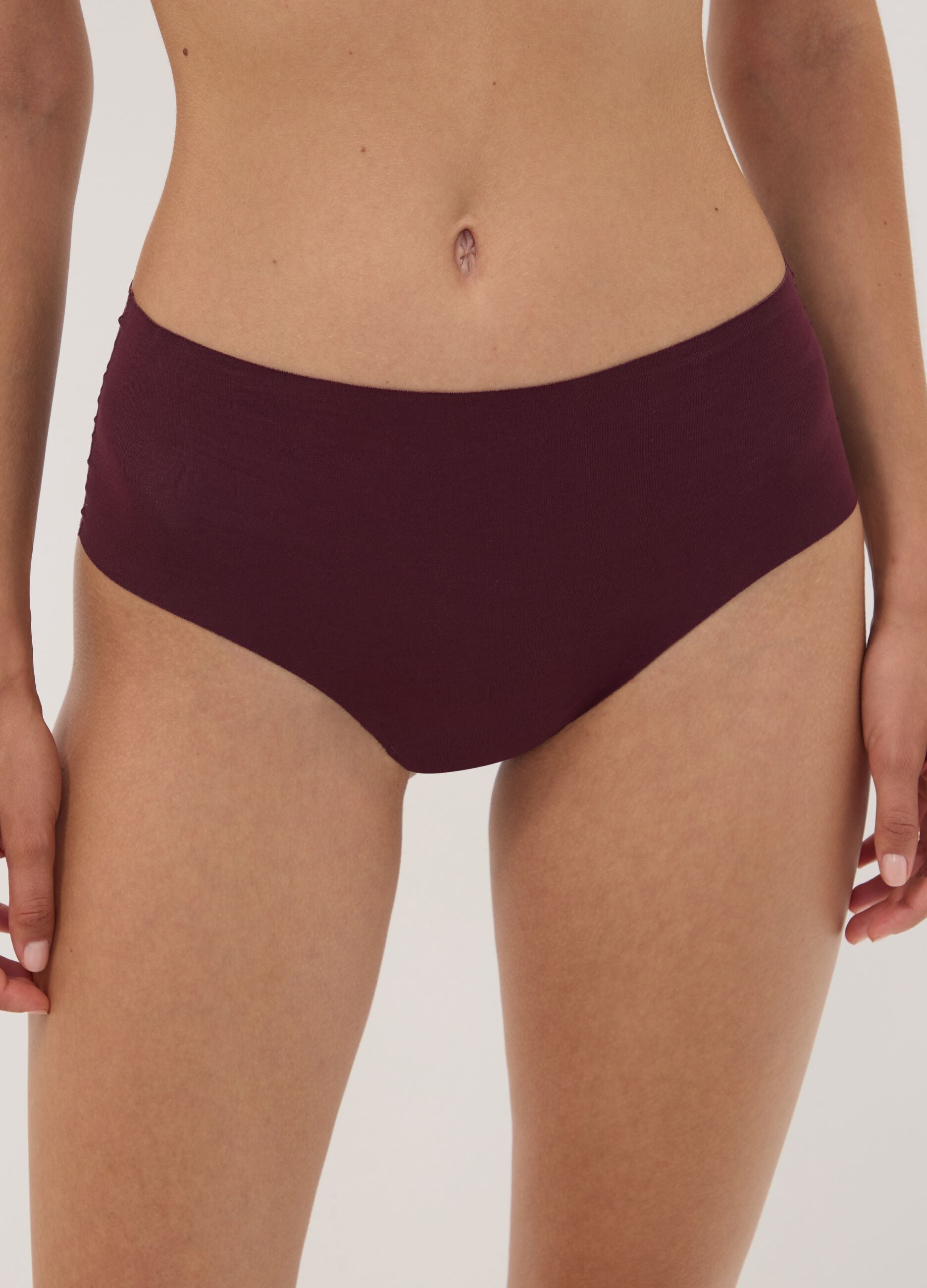 Slip viola a vita alta in cotone organico elasticizzato