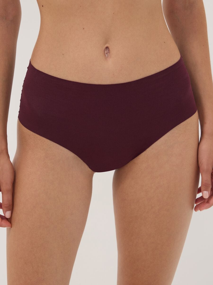 Slip viola a vita alta in cotone organico elasticizzato_1
