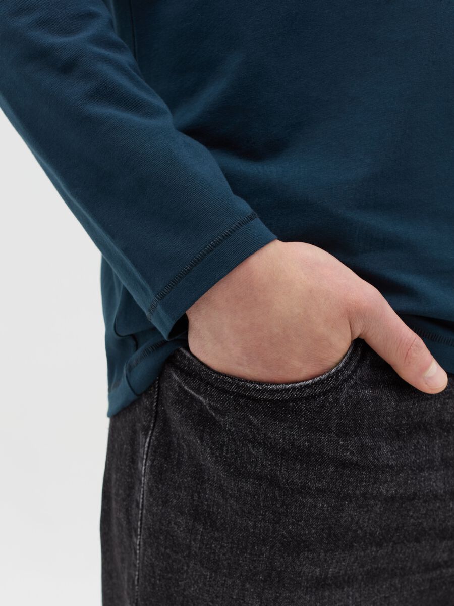 Long-sleeved T-shirt in stretch cotton_2