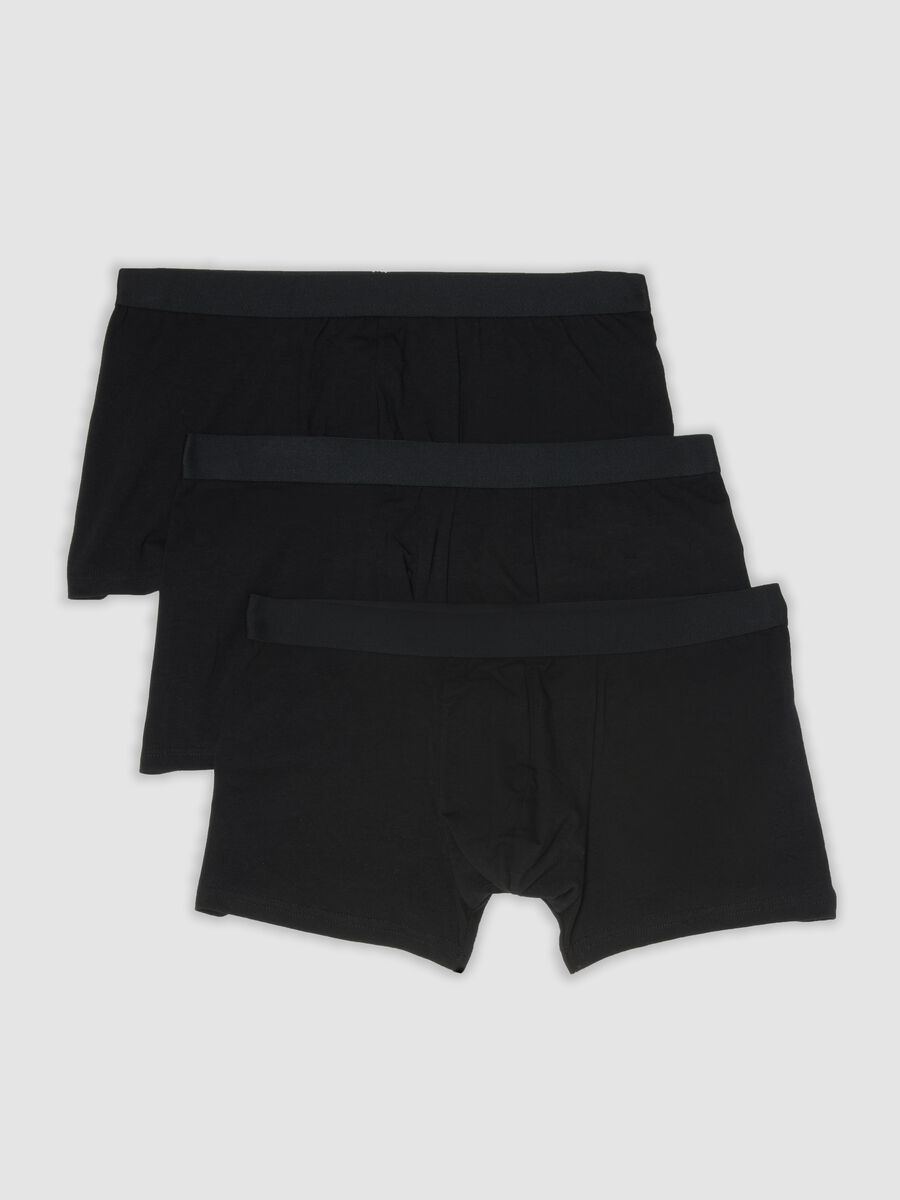 Three-pack of black organic cotton boxer shorts_4