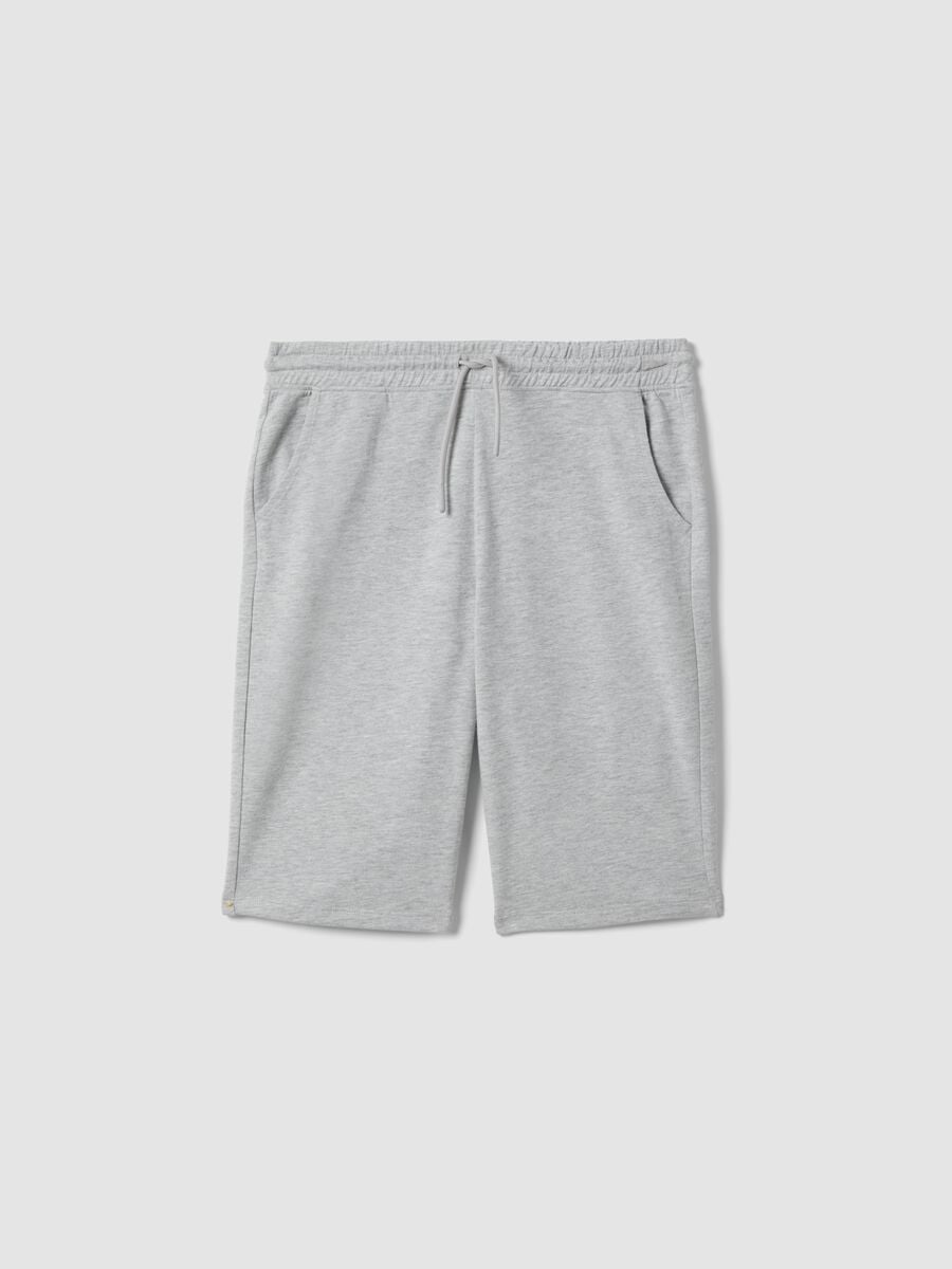 Boys&rsquo; grey cotton-blend comfort-fit shorts_3