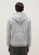 Grey regular fit cotton blend hoodie with zip_2