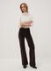 White stretch viscose top with mock neck, regular fit_1