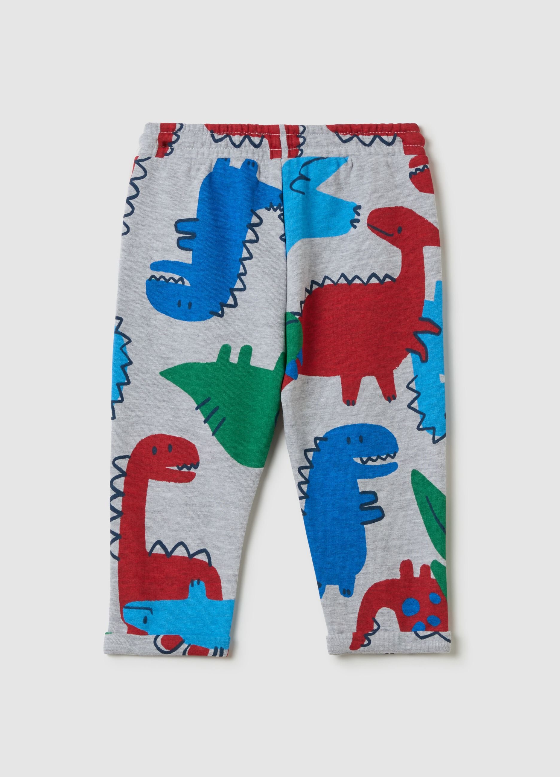 Joggers with all-over dinosaurs print