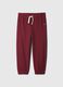 Fleece joggers with drawstring and elasticated edging_0