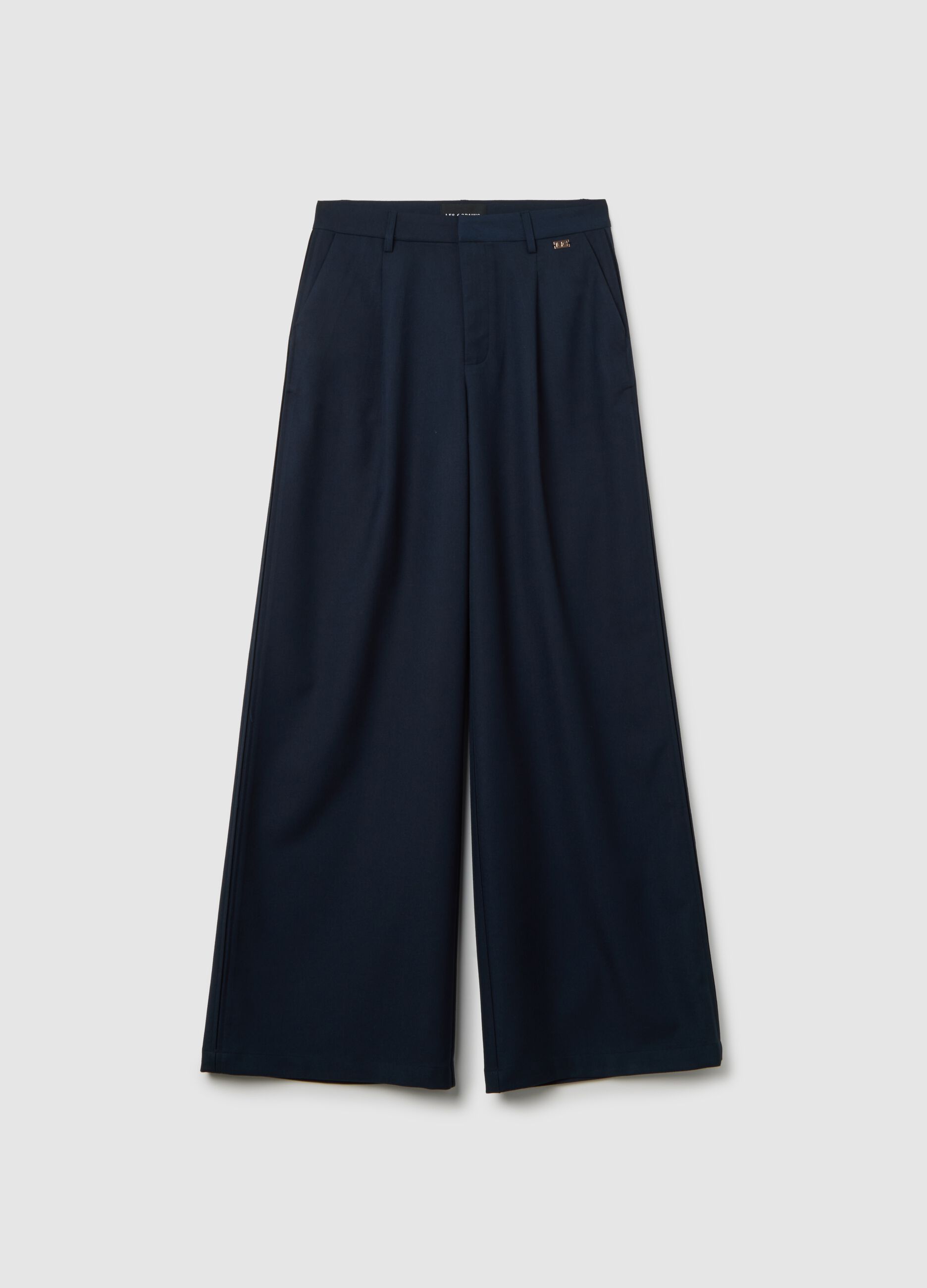 Blue wide leg trousers