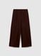 Pantaloni marroni wide leg_4