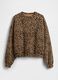 Brown Leopard Print Crew Neck Sweatshirt_3