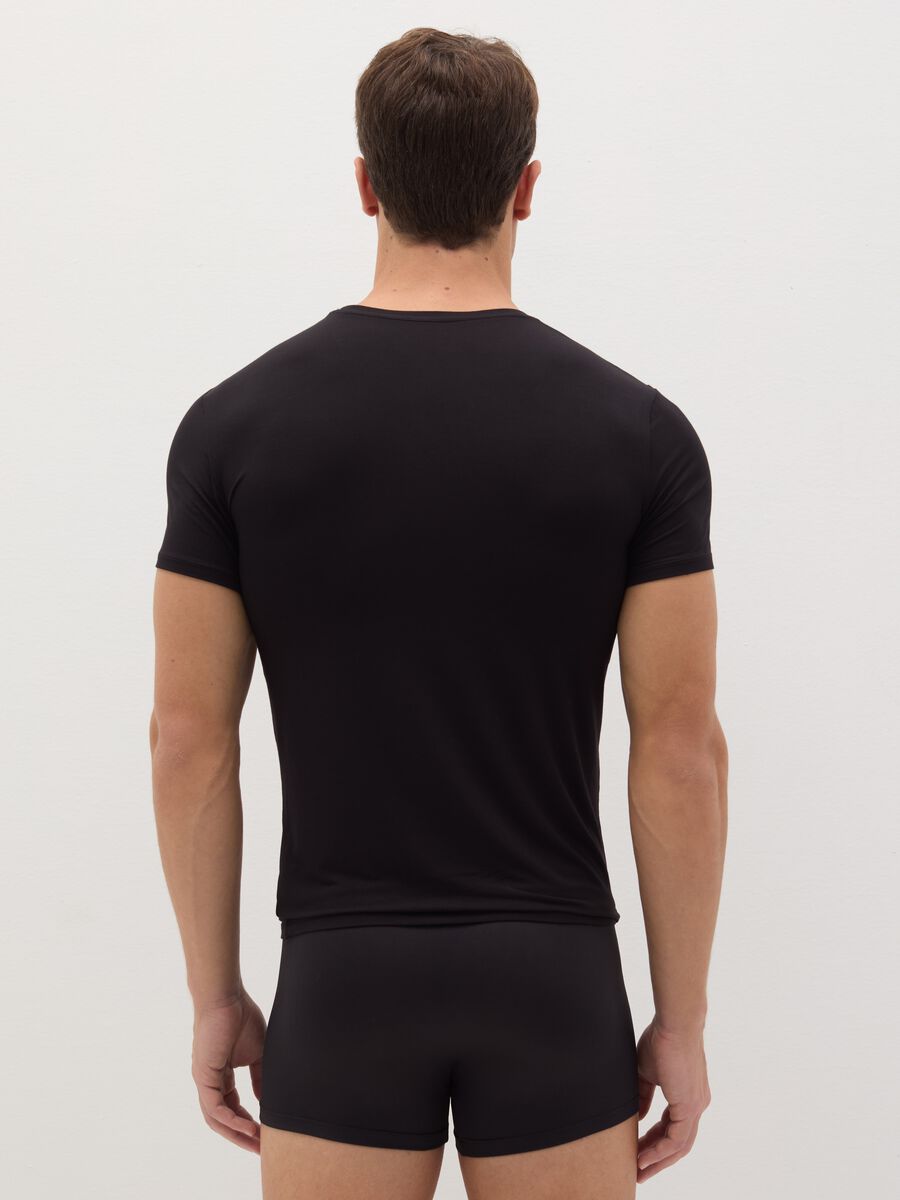 Stretch modal undershirt with round neck_2
