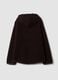 Dark brown sherpa hoodie sweatshirt with crew neck_2