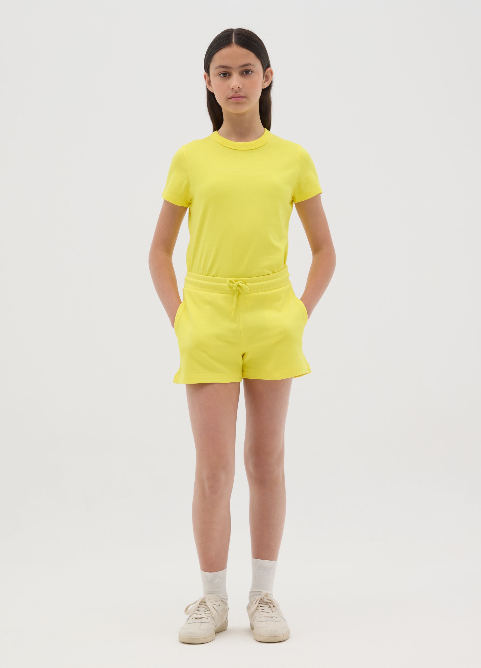 Yellow pure cotton shorts from OVS Kids