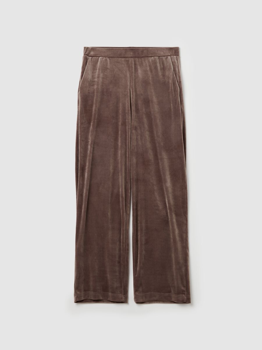 Curvy wide-leg trousers in velvet_4