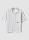 Camicia bianca in misto cotone a righe over fit_5