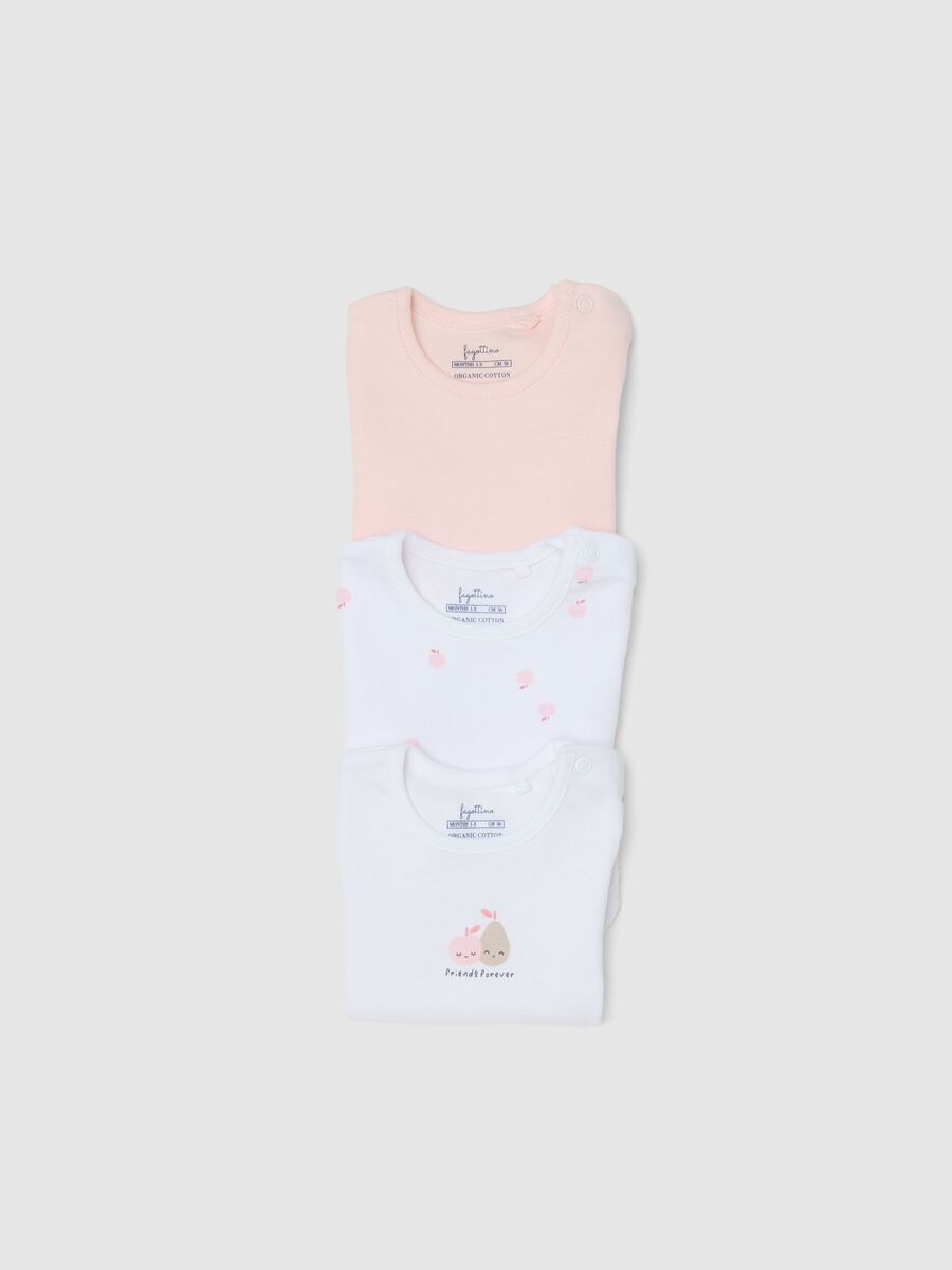 Tripack body in puro cotone multicolor da neonata con frutta_2