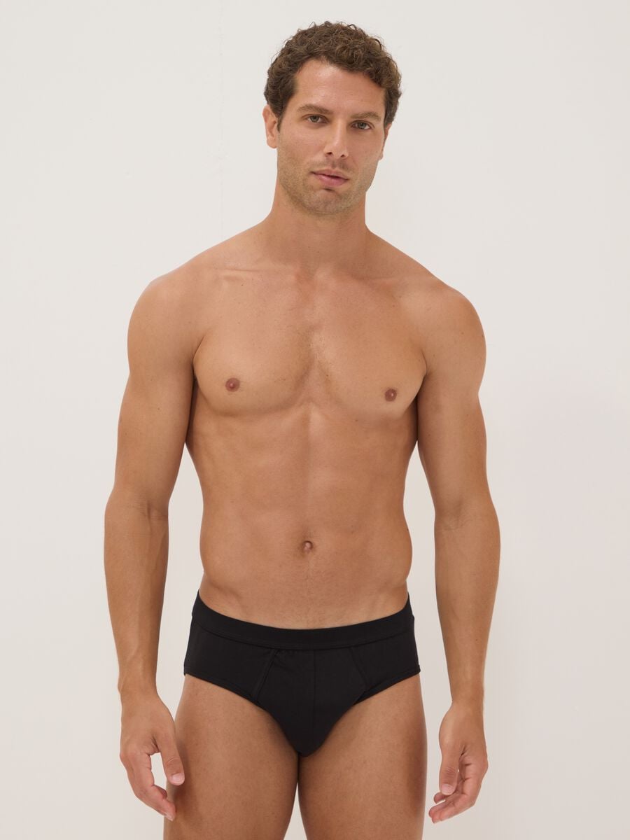 2-pack of black stretch Supima cotton briefs_0