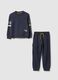 Children's regular fit blue cotton sweatshirt and trousers set_0