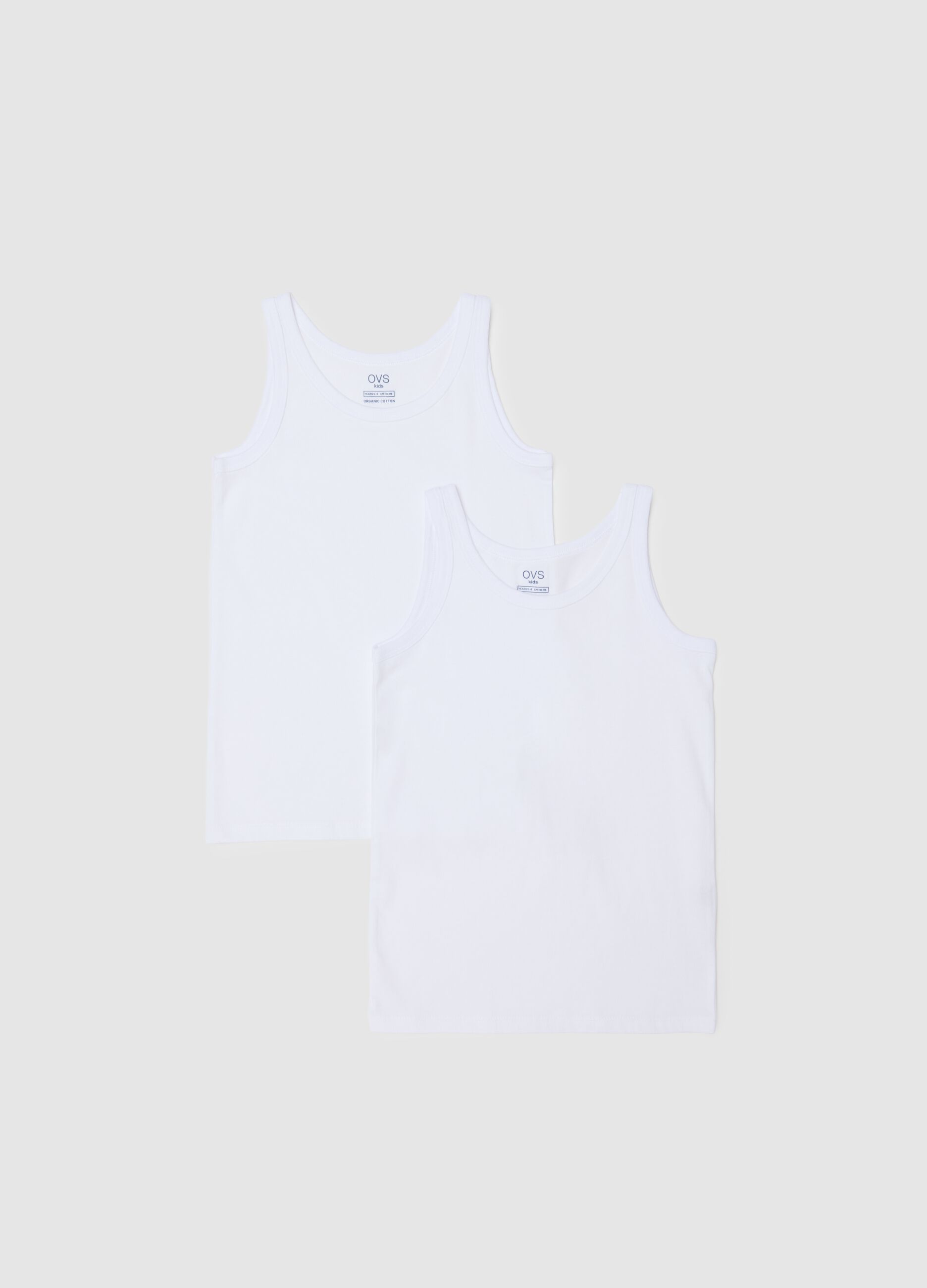 Child's White Vest Twin Pack in Pure Cotton