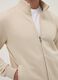 Beige cotton-blend sweatshirt in regular fit with full zip_3