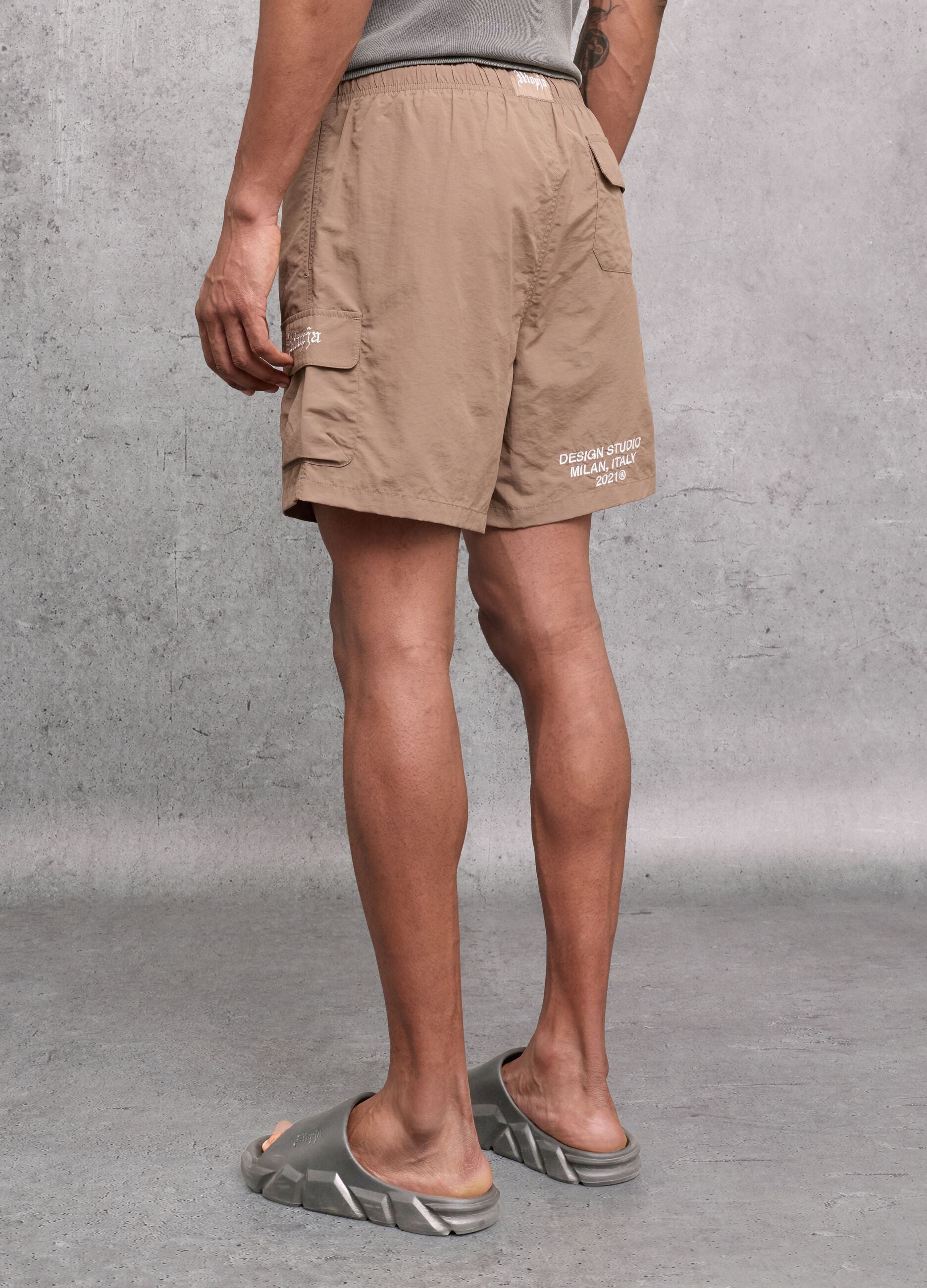 Mocha Cargo Swim Shorts