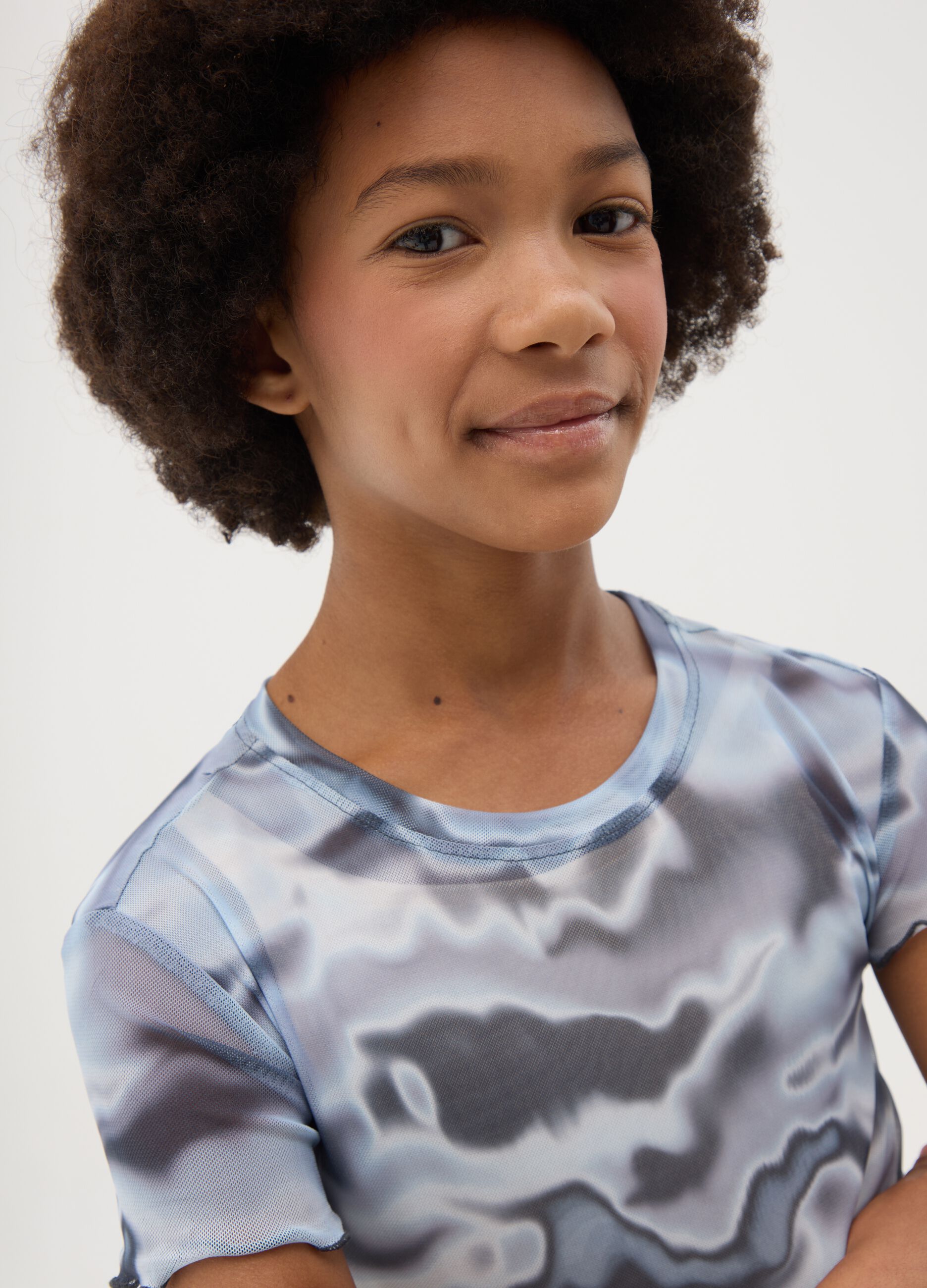 Marbled Effect Stretch T-Shirt for OVS Kids