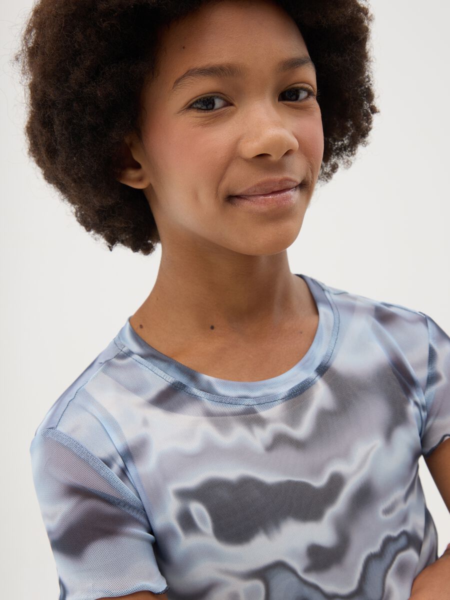 Marbled Effect Stretch T-Shirt for OVS Kids_1