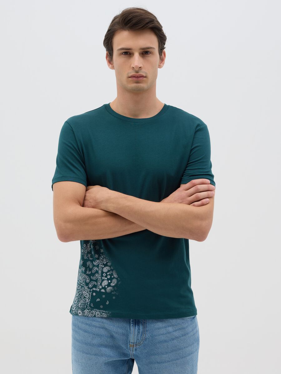 Cotton T-shirt with round neck_0
