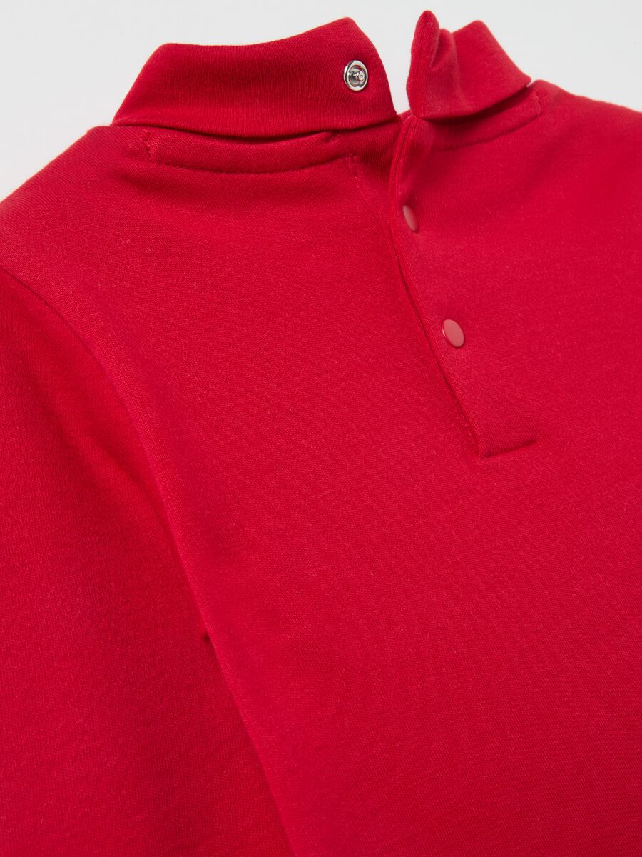 Cotton T-shirt with high neck_3