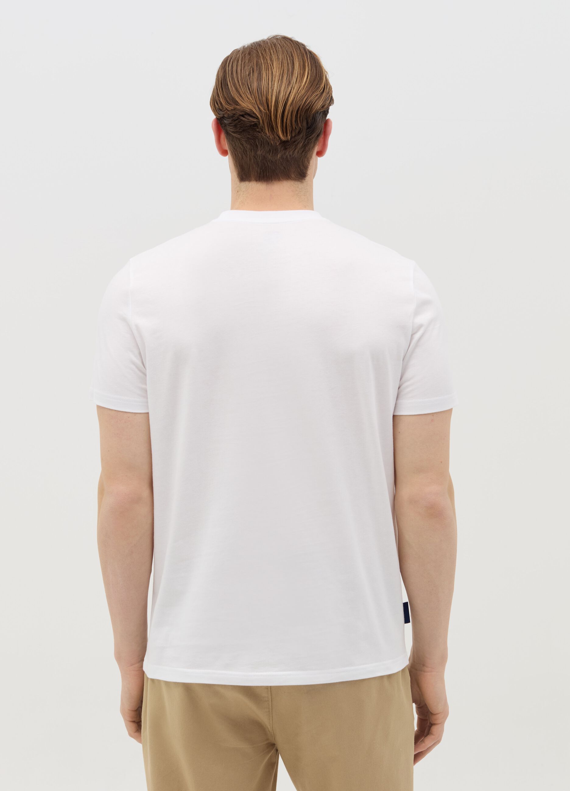 Cotton T-shirt with "Italian Taste" print