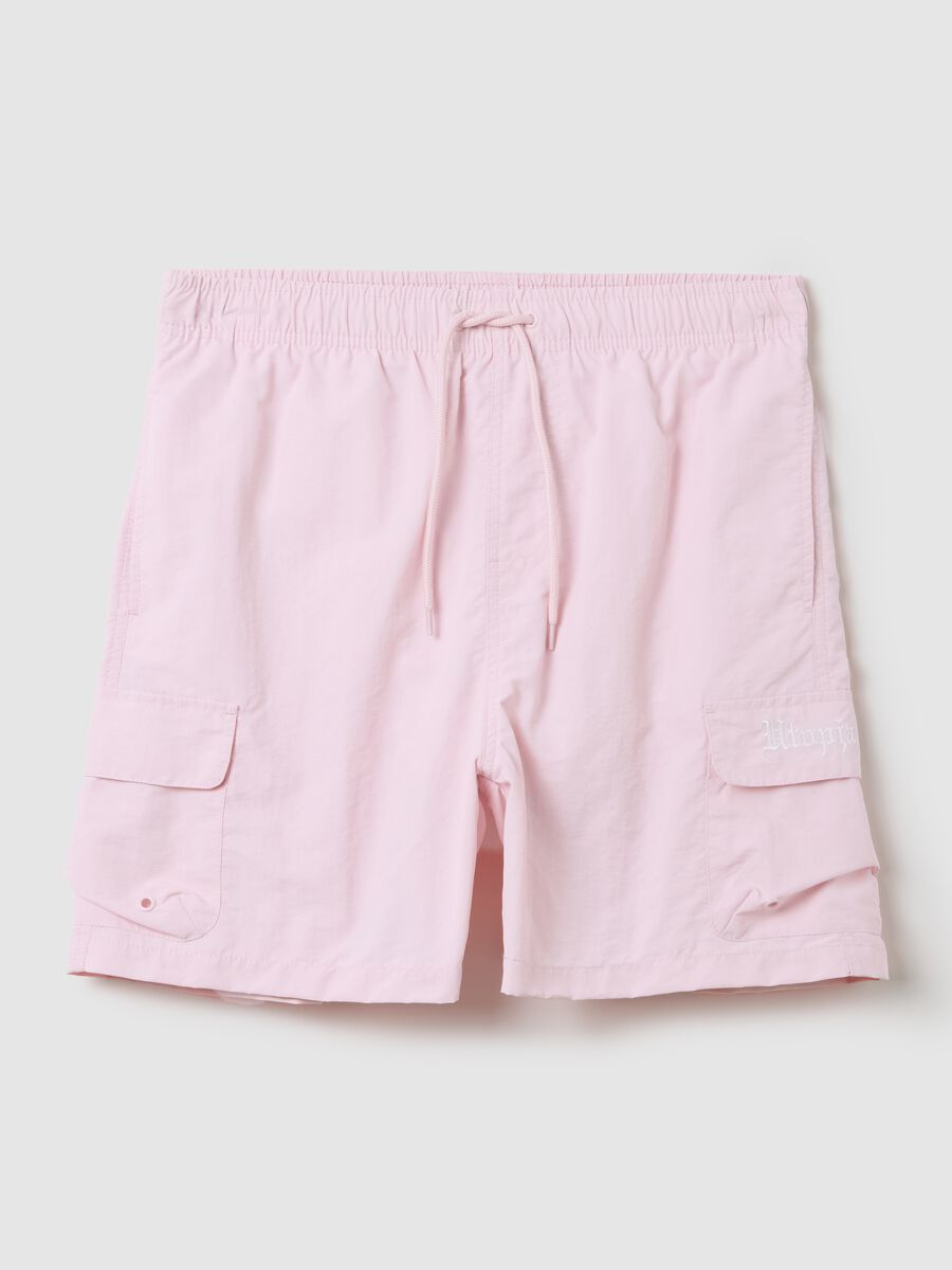 Cargo Swim Shorts Powder Pink_4