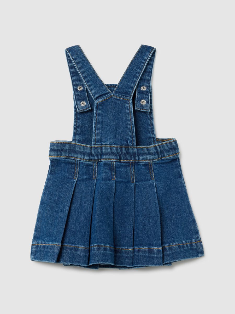Abito da neonata in denim elasticizzato blu regular fit_1