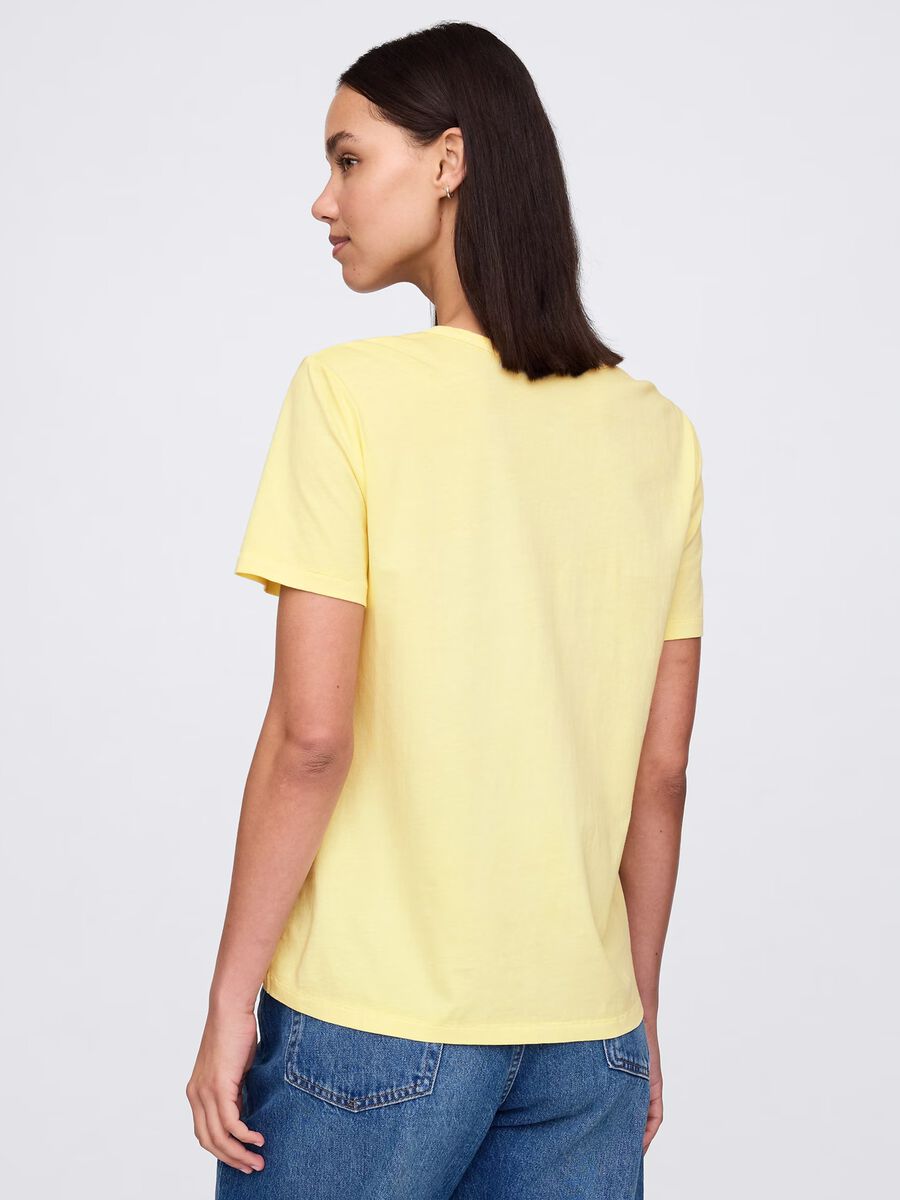 Yellow T-shirt in 100% cotton_2
